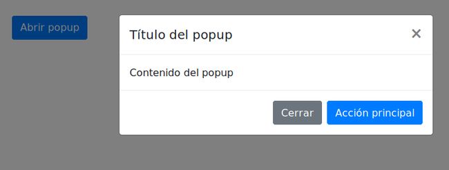 Popup en bootstrap