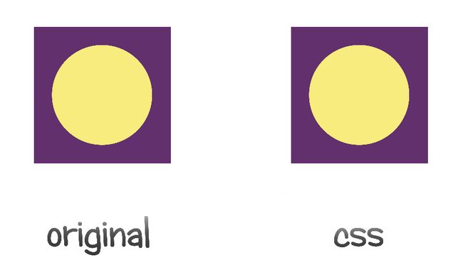 Imagen en la que se ven dos formas, a la izquierda un cuadrado y dentro un círculo y a la derecha lo mismo