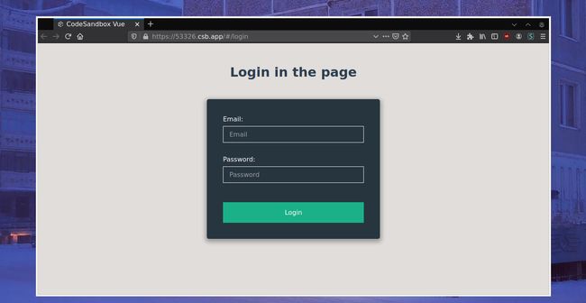 En la imagen se ve un formulario con dos inputs, uno para el email y otro para la contraseña. Además hay un botón de enviar