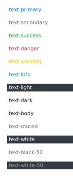 Colores de bootstrap