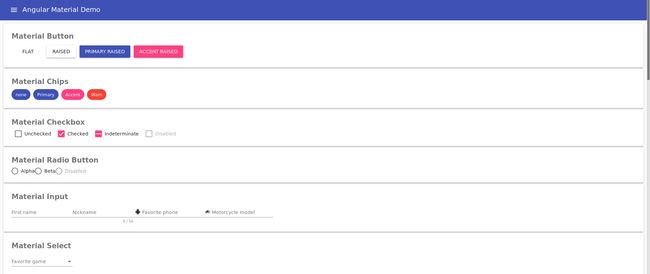 Componentes de Angular material